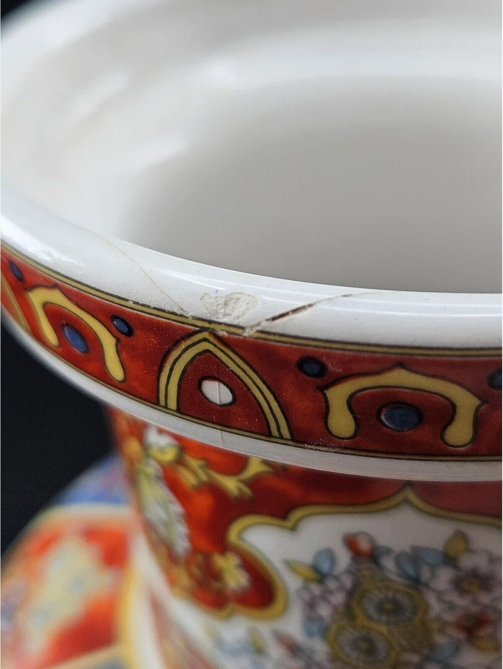 Vtg Mid Century Chinoiserie Foo Dog Vase & Bowl Set Eken & Ardalt Italian Style